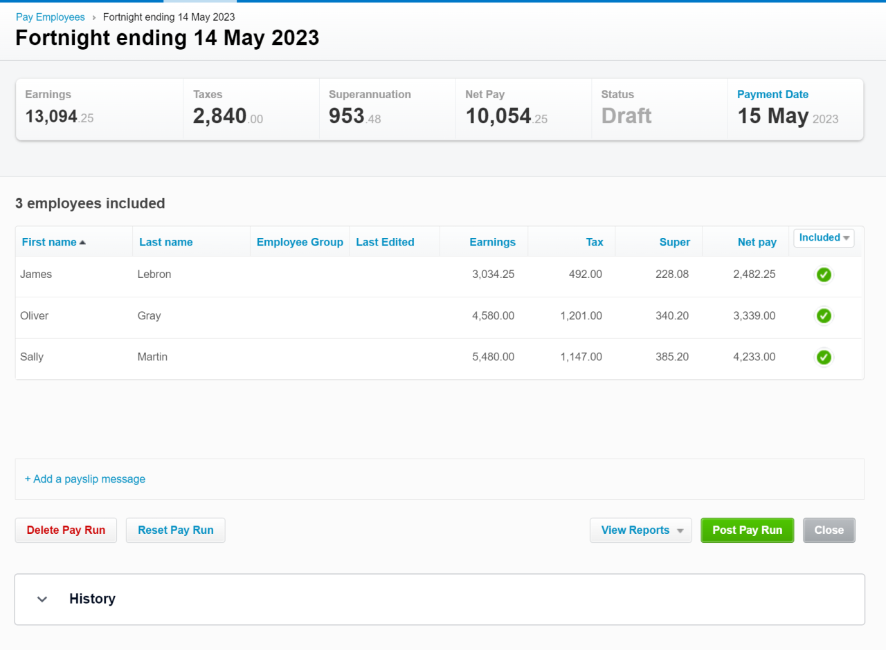 Staff Timesheets - Gojee App: Xero Business Management Software